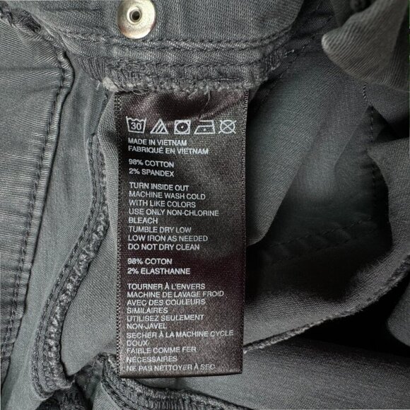 BDG Urban Outfitters Gray Olive Green Skinny Ankle Zip Stretch Utility Pants 27 - Picture 4 of 7